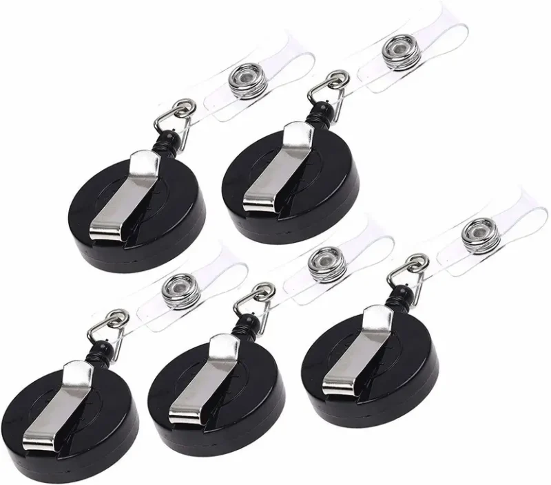 Badge holders (ID card ke liye retractable clip type)